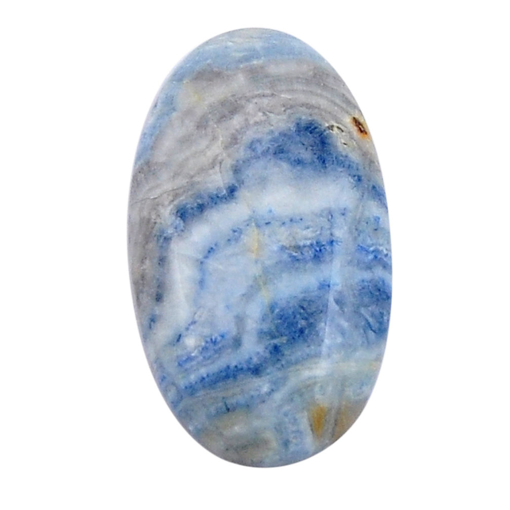 Natural 27.40cts scheelite (lapis lace onyx) blue 35x19 mm loose gemstone s29939