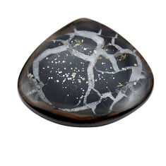 Natural 35.35cts septarian gonads black cabochon 32x29 mm loose gemstone s29845