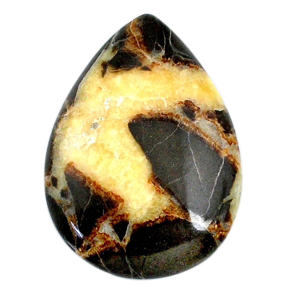 Natural 35.40cts septarian gonads cabochon 35x25 mm pear loose gemstone s20963