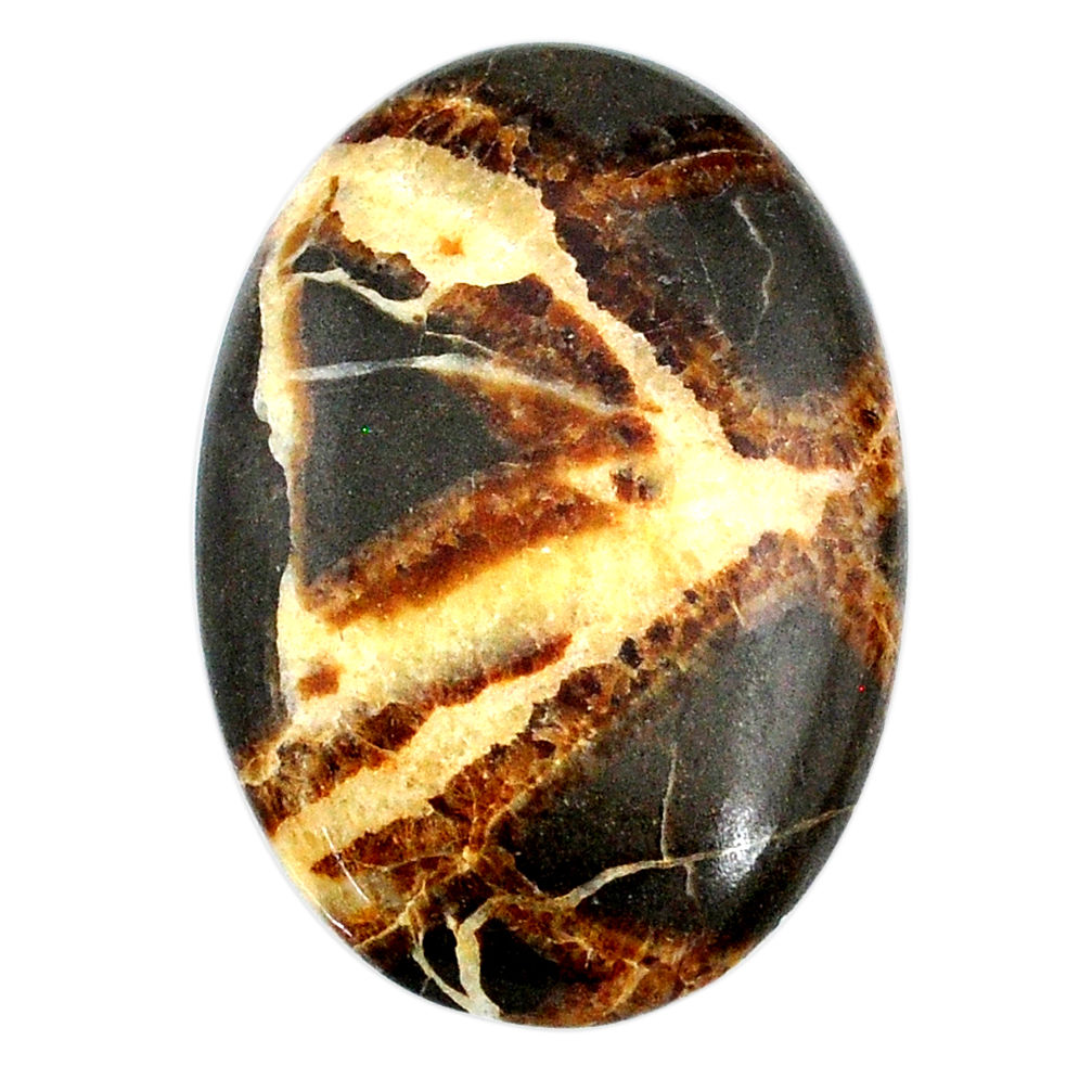 Natural 51.40cts septarian gonads cabochon 40x38 mm oval loose gemstone s20976