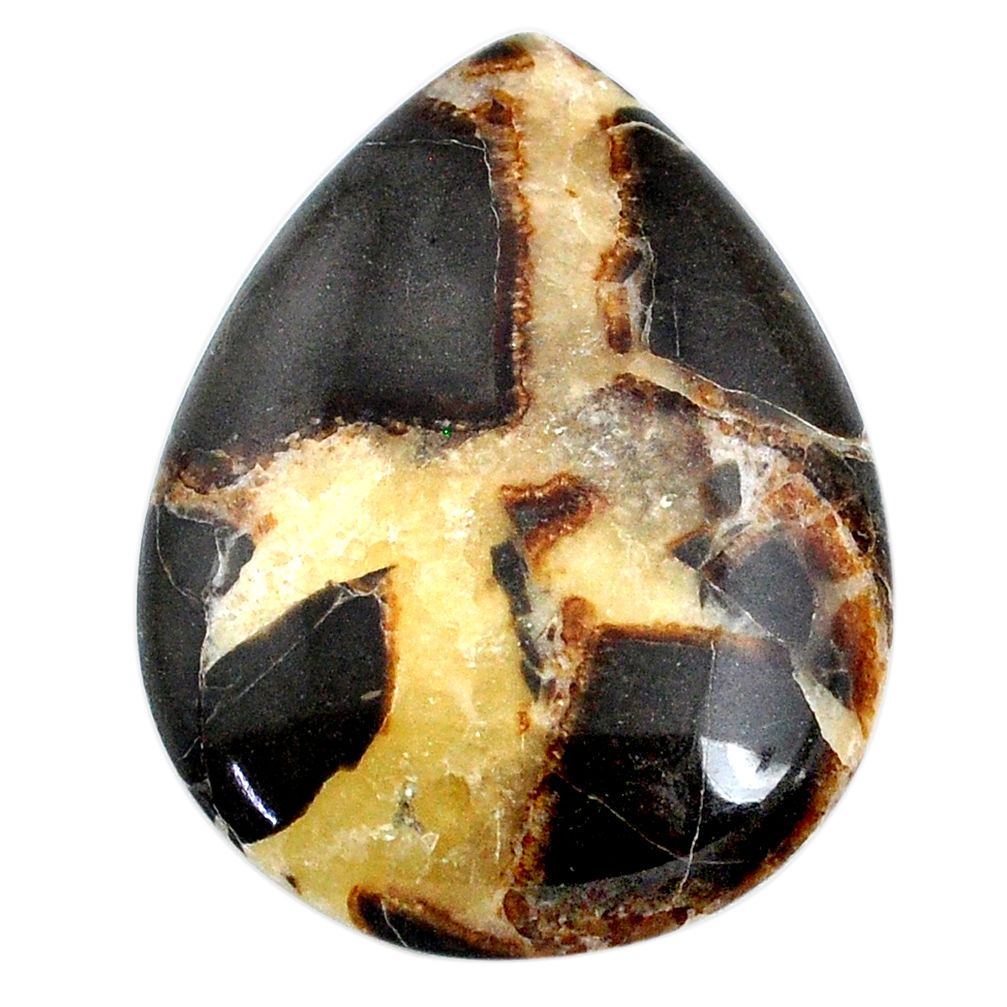 Natural 53.80cts septarian gonads cabochon 41x31 mm pear loose gemstone s20967