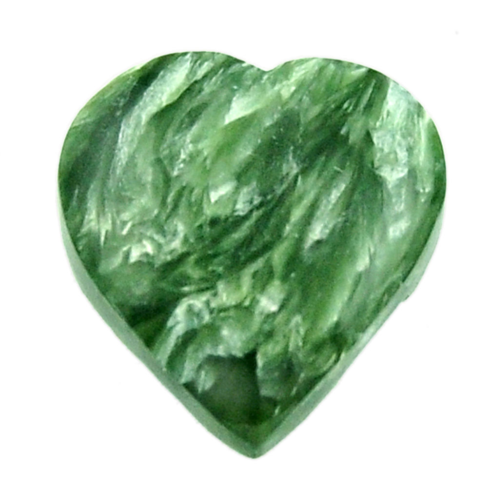 Natural 8.45cts seraphinite (russian) 15.5x15 mm heart loose gemstone s18500