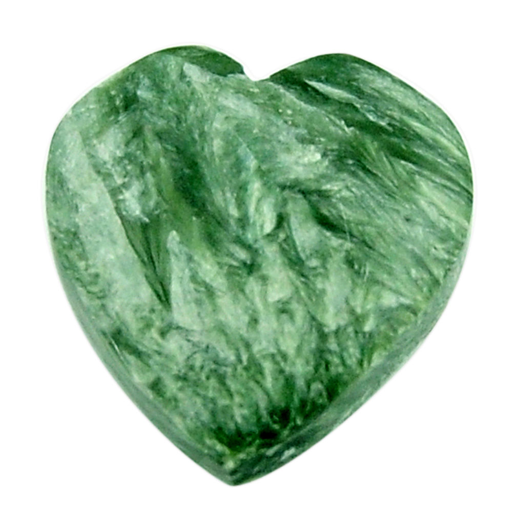 Natural 10.10cts seraphinite (russian) 16.5x15.5 mm heart loose gemstone s18491