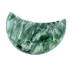 Natural 7.95cts seraphinite (russian) green 20x10 mm moon loose gemstone s27055