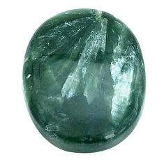 Natural 13.45cts seraphinite (russian) green 22x16 mm oval loose gemstone s28900