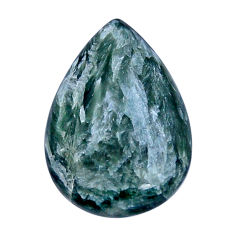 Natural 18.45cts seraphinite (russian) green 27x18 mm pear loose gemstone s29709