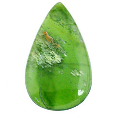 Natural 40.10cts serpentine green cabochon 41x24 mm pear loose gemstone s20611