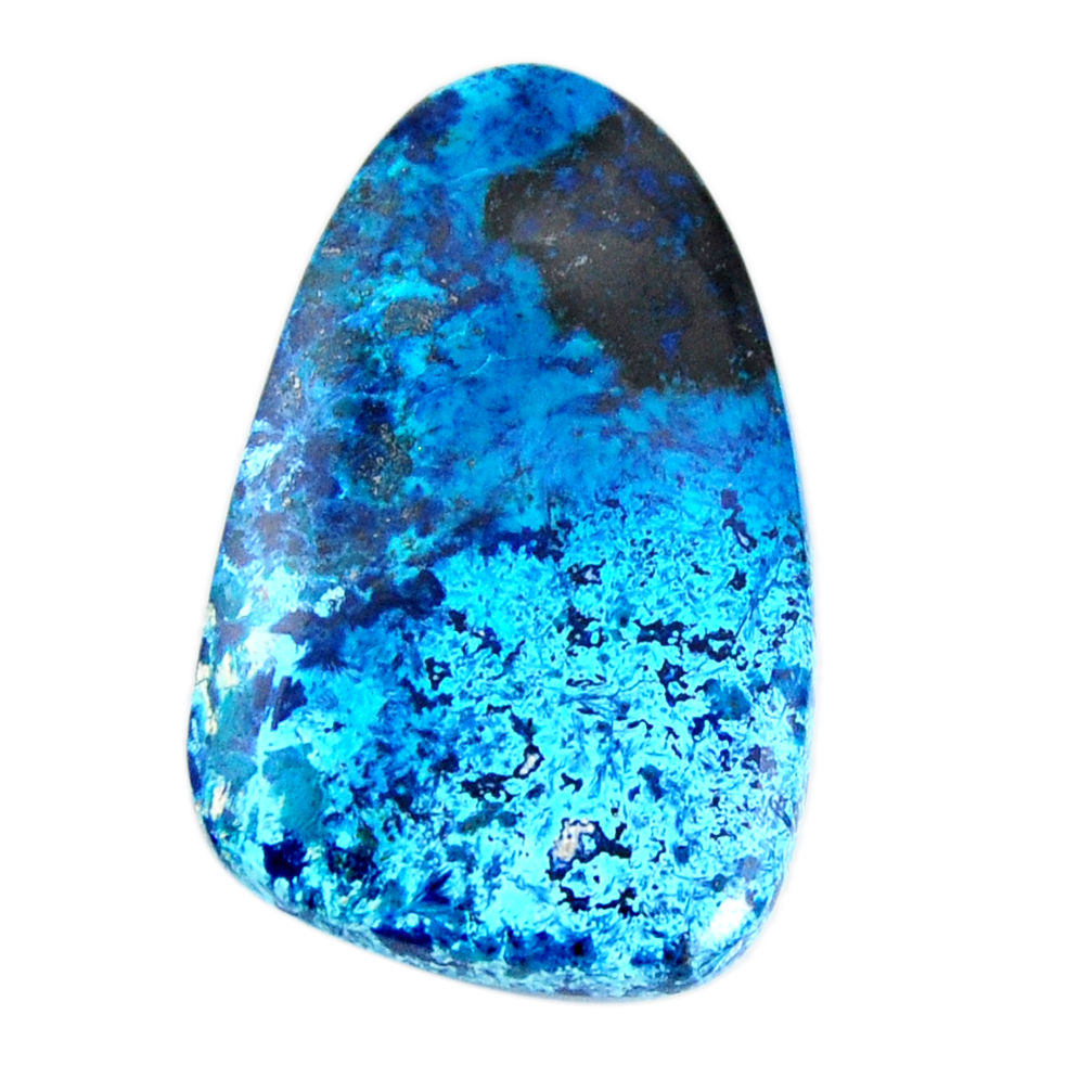 Natural 33.25cts shattuckite blue 36x22 mm fancy loose gemstone s19506