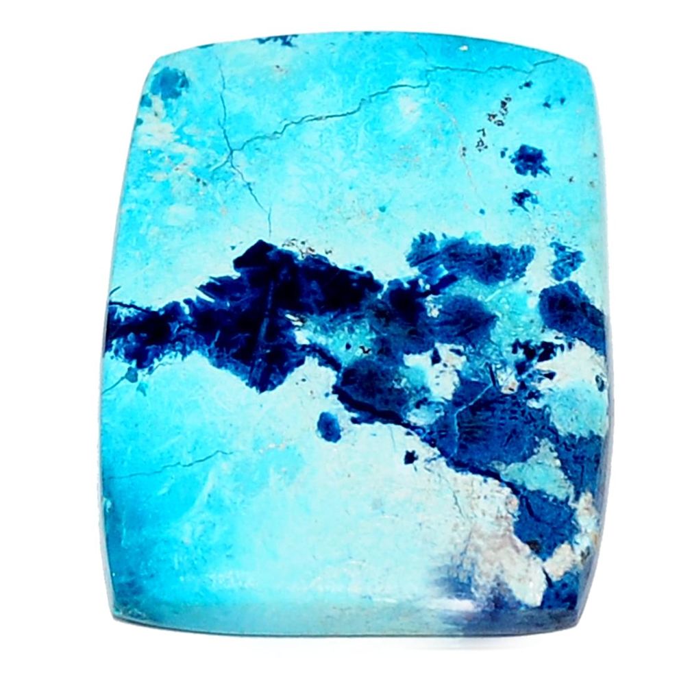 Natural 13.10cts shattuckite blue cabochon 22x17mm octagan loose gemstone s23084