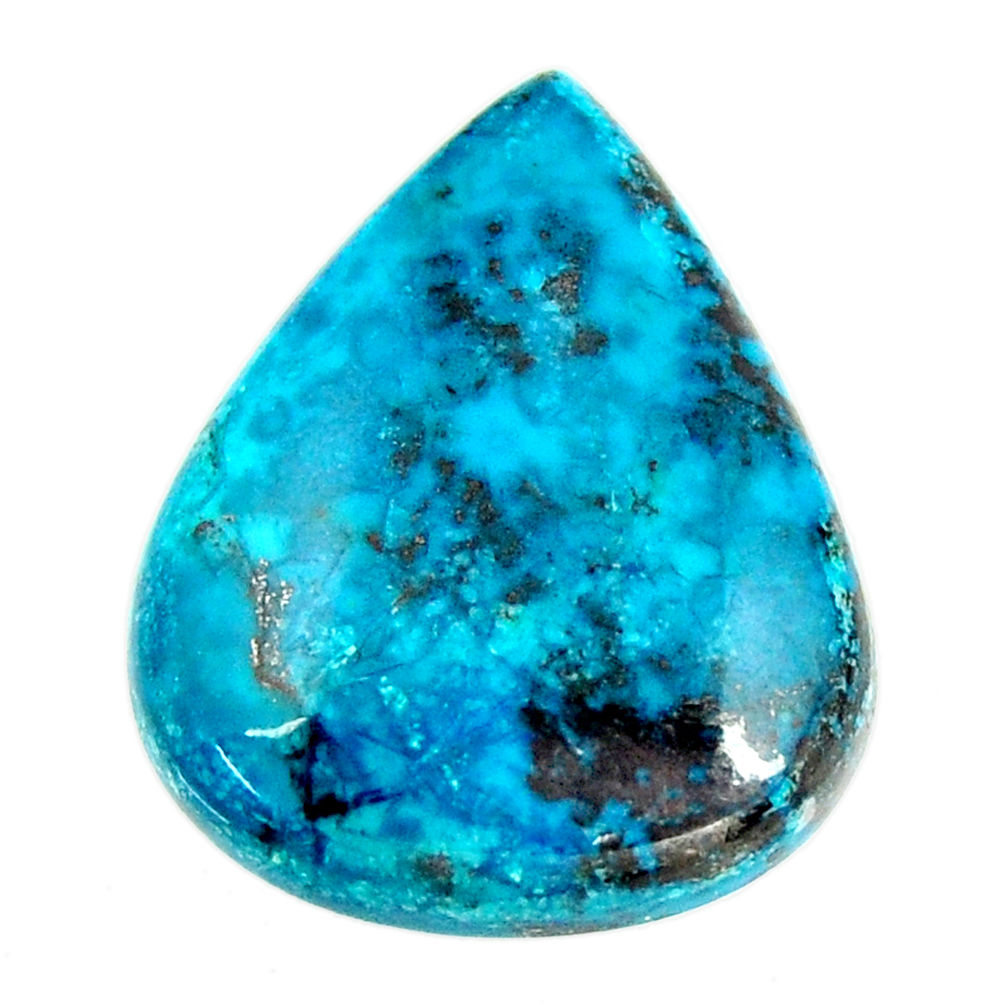 Natural 18.10cts shattuckite blue cabochon 24x20 mm pear loose gemstone s17060