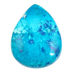 Natural 22.35cts shattuckite blue cabochon 25x19 mm pear loose gemstone s18614