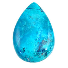 Natural 16.30cts shattuckite blue cabochon 26x17 mm pear loose gemstone s18620