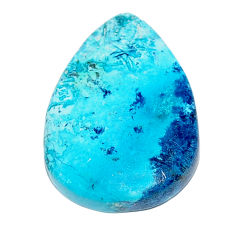 Natural 22.35cts shattuckite blue cabochon 26x18 mm pear loose gemstone s23100