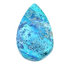 Natural 12.95cts shattuckite blue cabochon 27x16 mm pear loose gemstone s26806