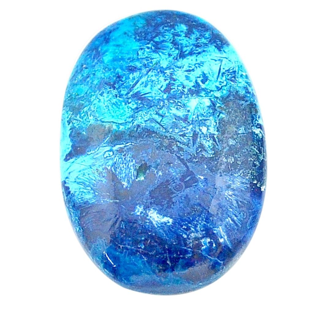 Natural 27.40cts shattuckite blue cabochon 27x18 mm oval loose gemstone s23122