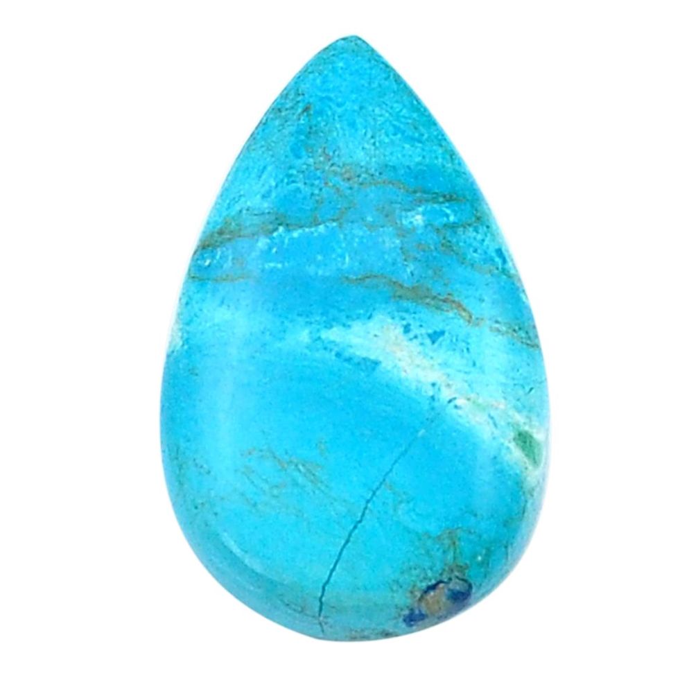 Natural 17.70cts shattuckite blue cabochon 28x17 mm pear loose gemstone s26820