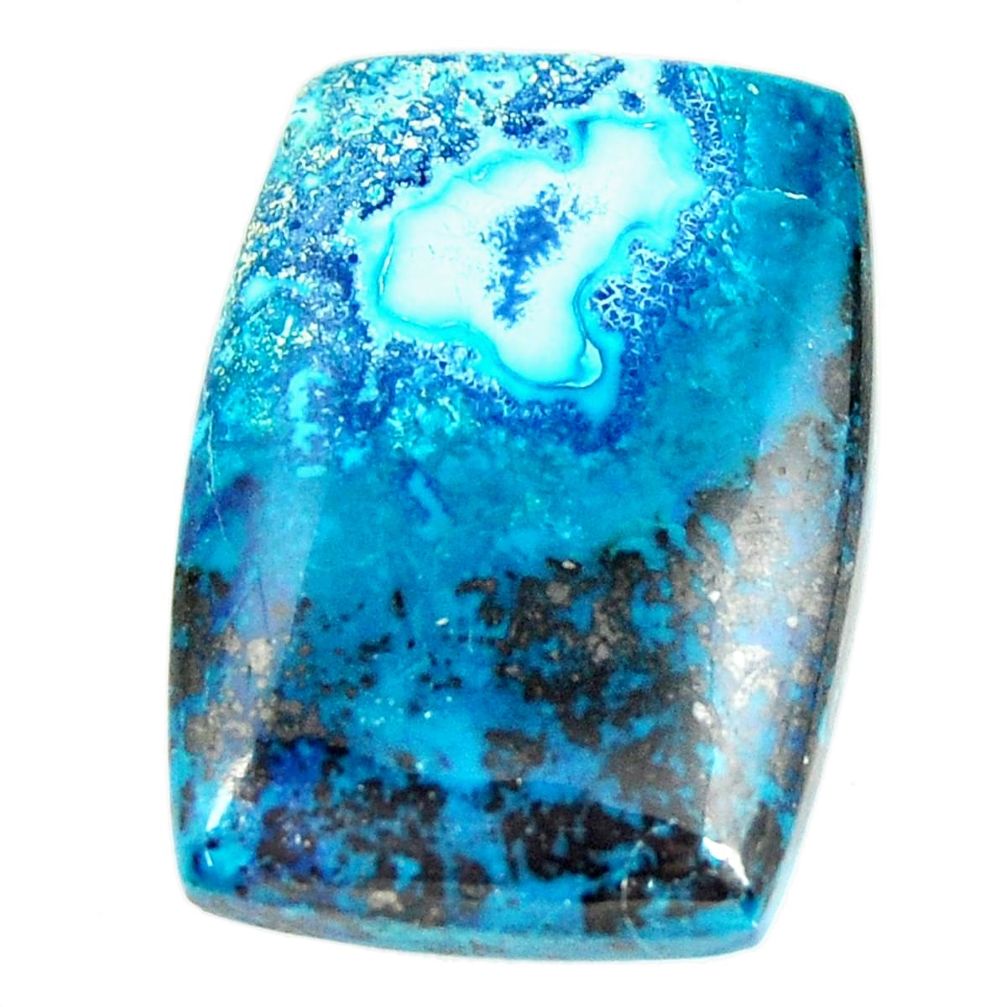 Natural 28.10cts shattuckite blue cabochon 28x20mm octagan loose gemstone s17042