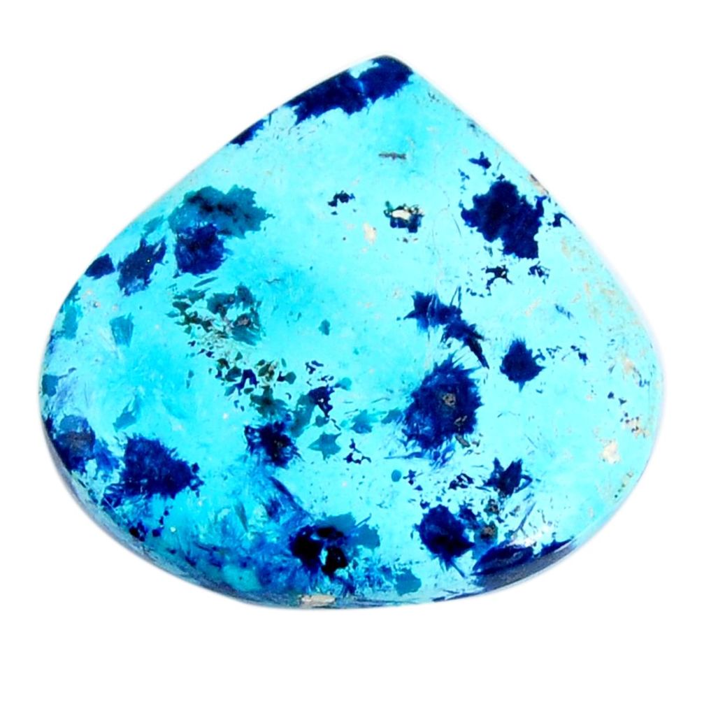 Natural 20.05cts shattuckite blue cabochon 28x26.5mm heart loose gemstone s19525