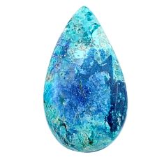 Natural 17.95cts shattuckite blue cabochon 30x16 mm pear loose gemstone s26801