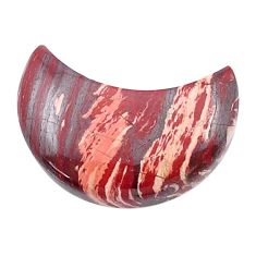 Natural 9.90cts snakeskin jasper red 20x10 mm fancy moon loose gemstone s26953