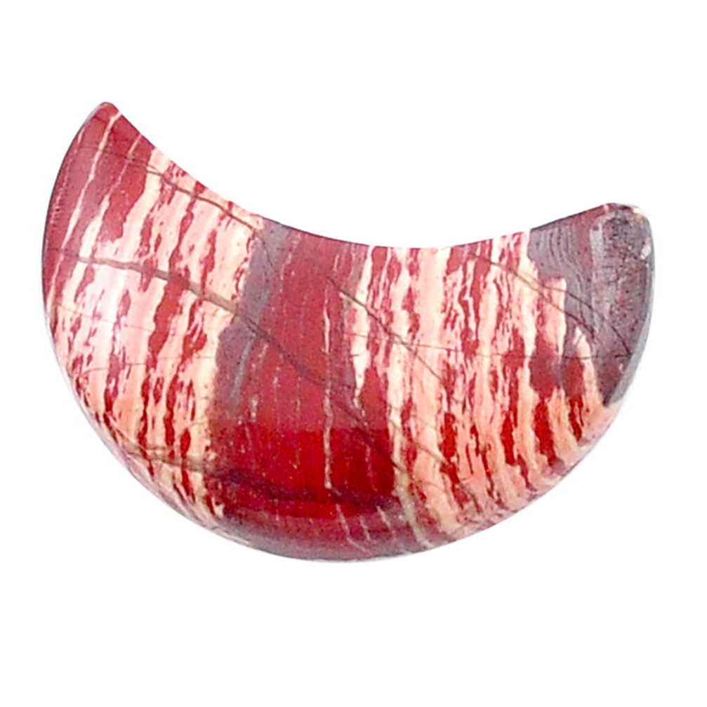 Natural 9.70cts snakeskin jasper red 20x10 mm fancy moon loose gemstone s26957