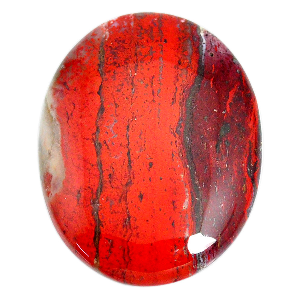 Natural 63.15cts snakeskin jasper red cabochon 40x30 mm loose gemstone s21823