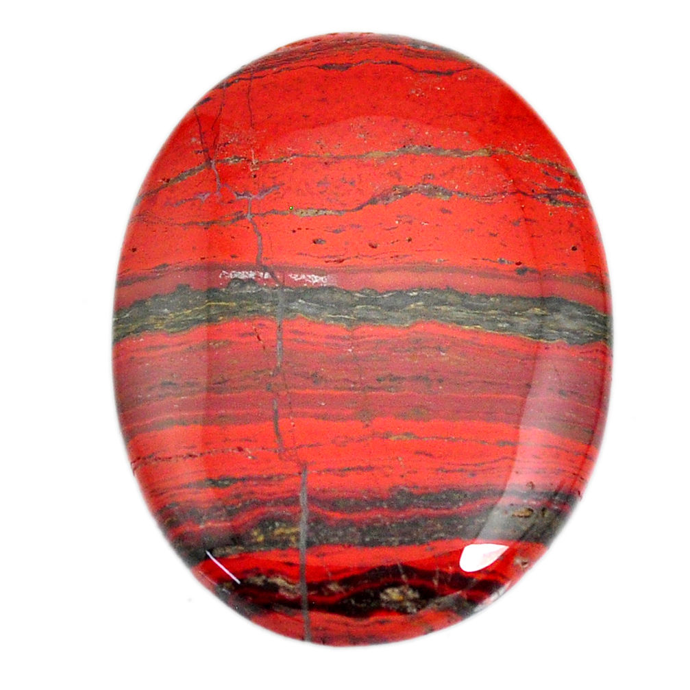 Natural 57.15cts snakeskin jasper red cabochon 40x30 mm loose gemstone s21828