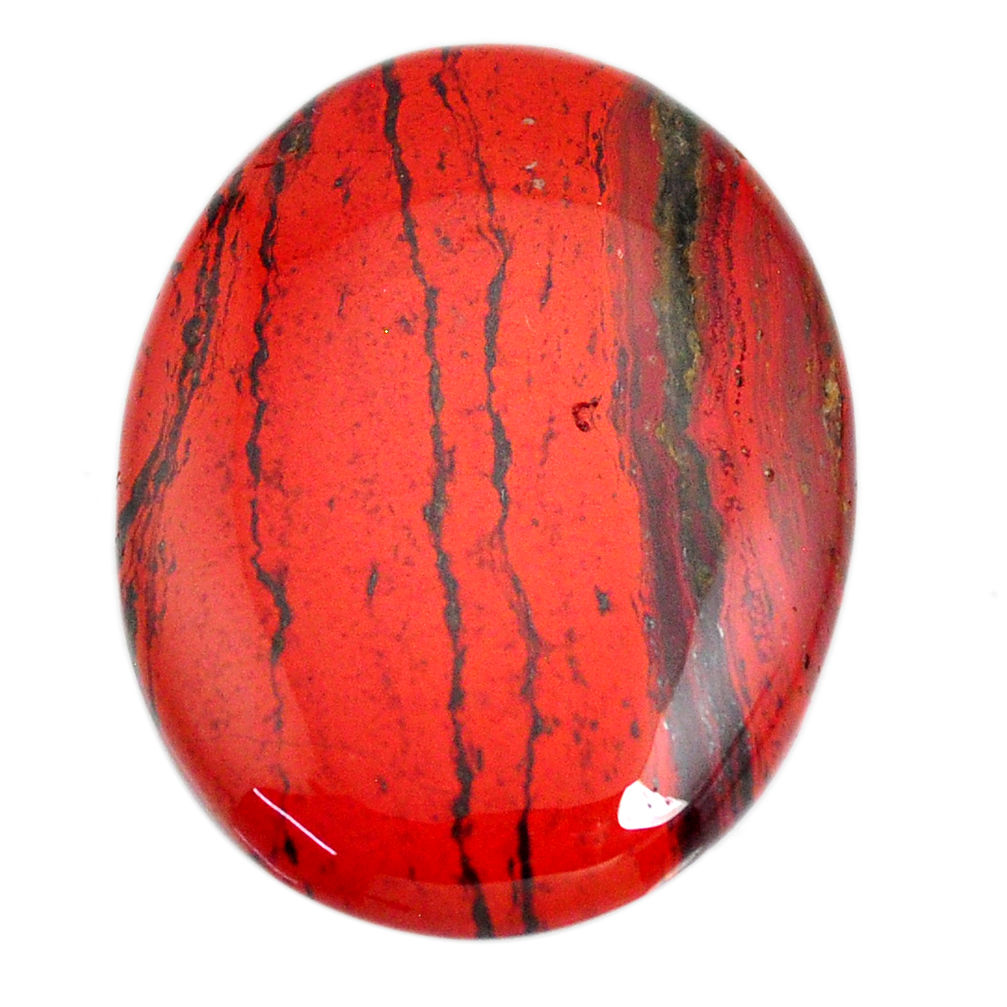 Natural 61.30cts snakeskin jasper red cabochon 40x30 mm loose gemstone s21829
