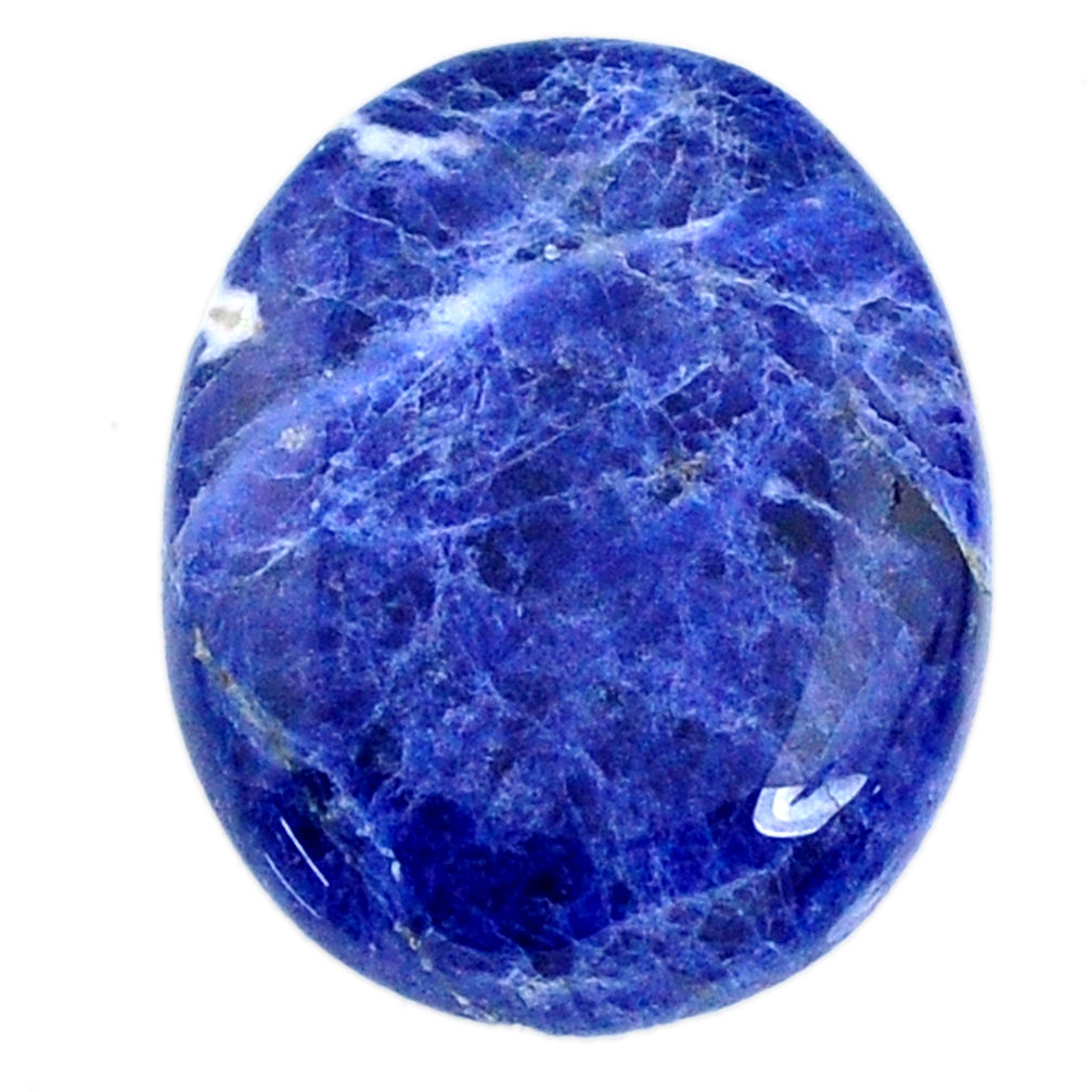 Natural 21.45cts sodalite blue cabochon 26x20 mm oval loose gemstone s21049