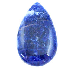 Natural 18.25cts sodalite blue cabochon 29x17 mm pear loose gemstone s26081