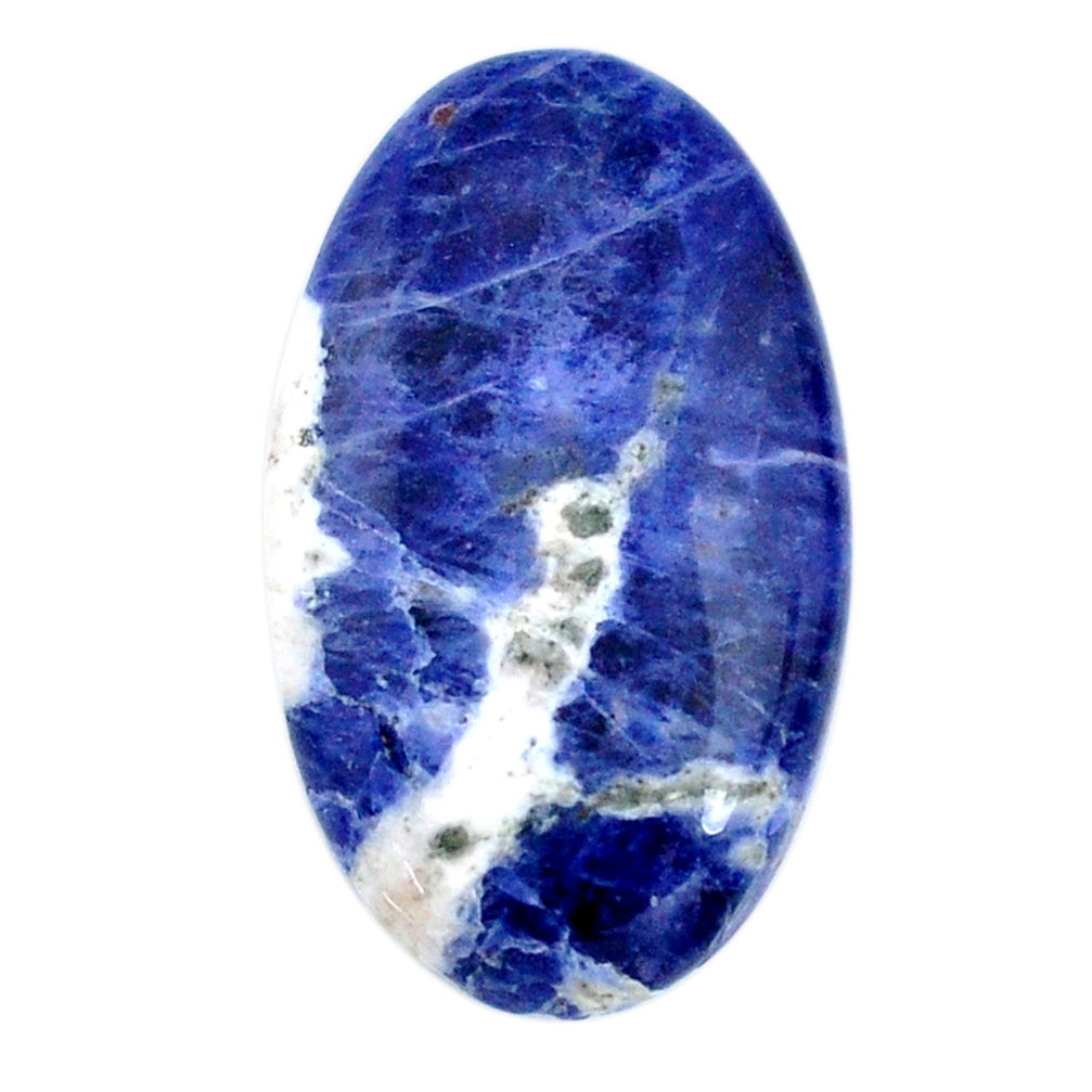 Natural 30.85cts sodalite blue cabochon 33x19 mm oval loose gemstone s21051