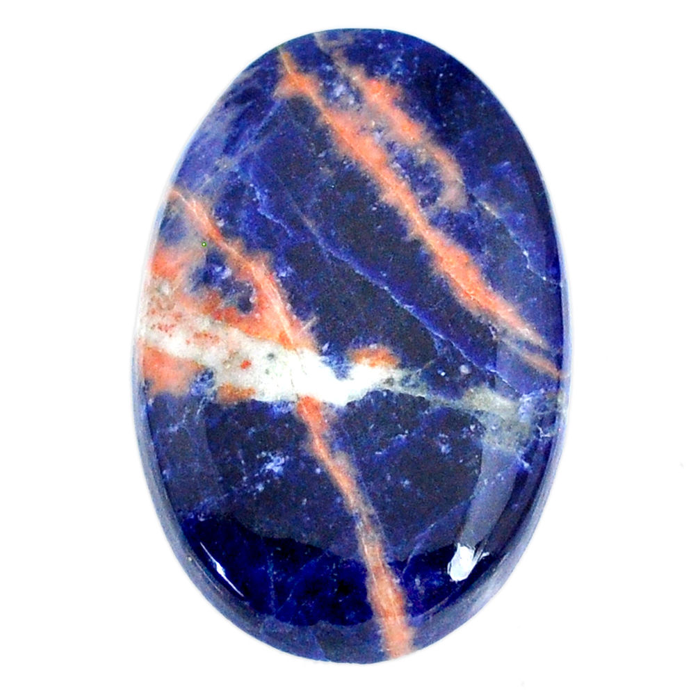 Natural 37.80cts sodalite blue cabochon 36x23.5 mm oval loose gemstone s21057