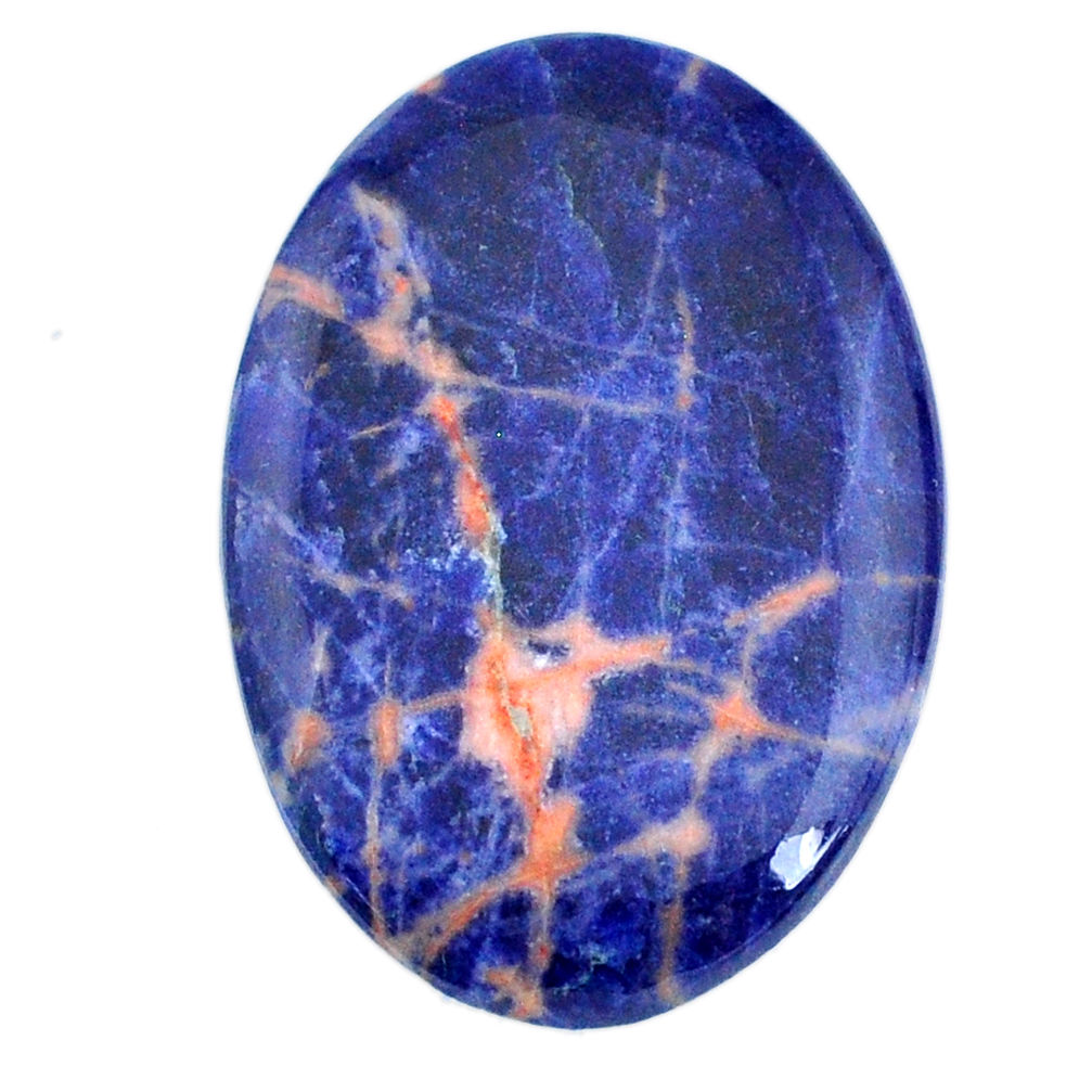 Natural 31.60cts sodalite blue cabochon 38x26.5 mm oval loose gemstone s21059