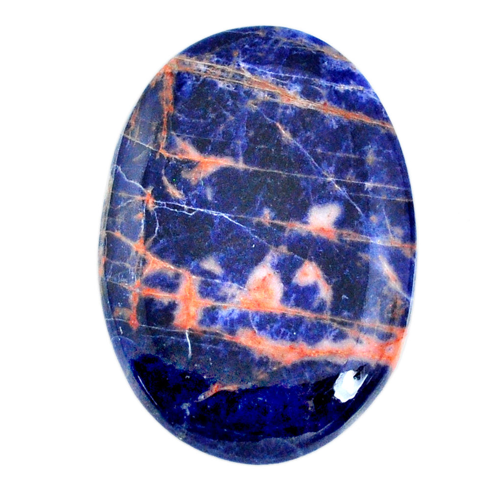 Natural 42.10cts sodalite blue cabochon 40x28 mm oval loose gemstone s21052