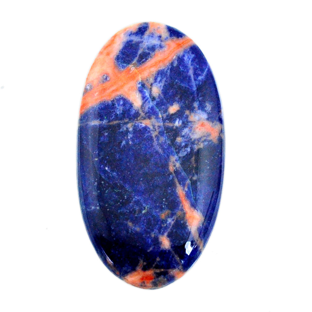 Natural 31.95cts sodalite blue cabochon 43.5x22.5 mm oval loose gemstone s21050