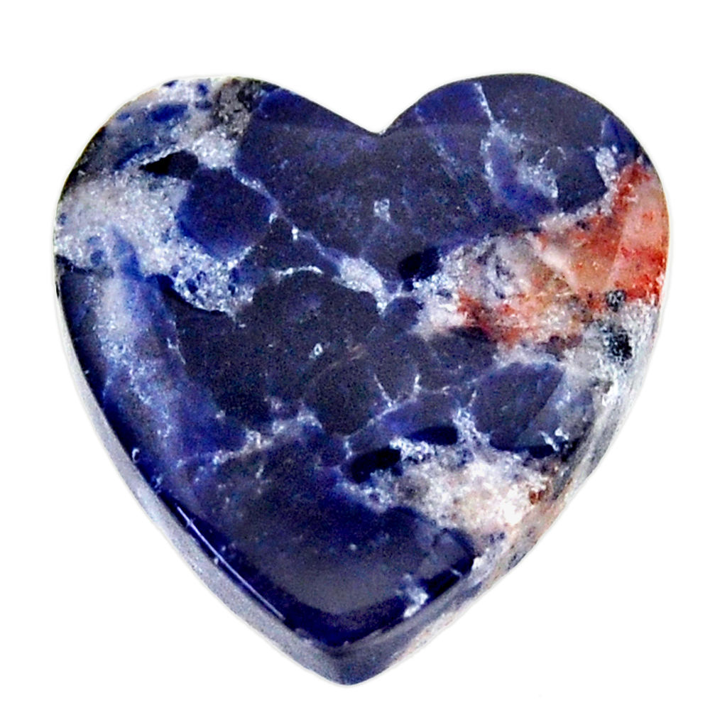 Natural 14.35cts sodalite orange cabochon 19x18 mm heart loose gemstone s17734