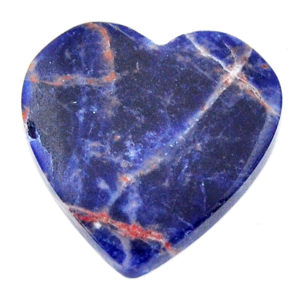 Natural 13.45cts sodalite orange cabochon 21x21 mm heart loose gemstone s17725