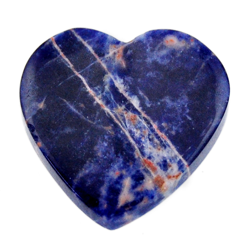 Natural 12.35cts sodalite orange cabochon 21x21 mm heart loose gemstone s17732