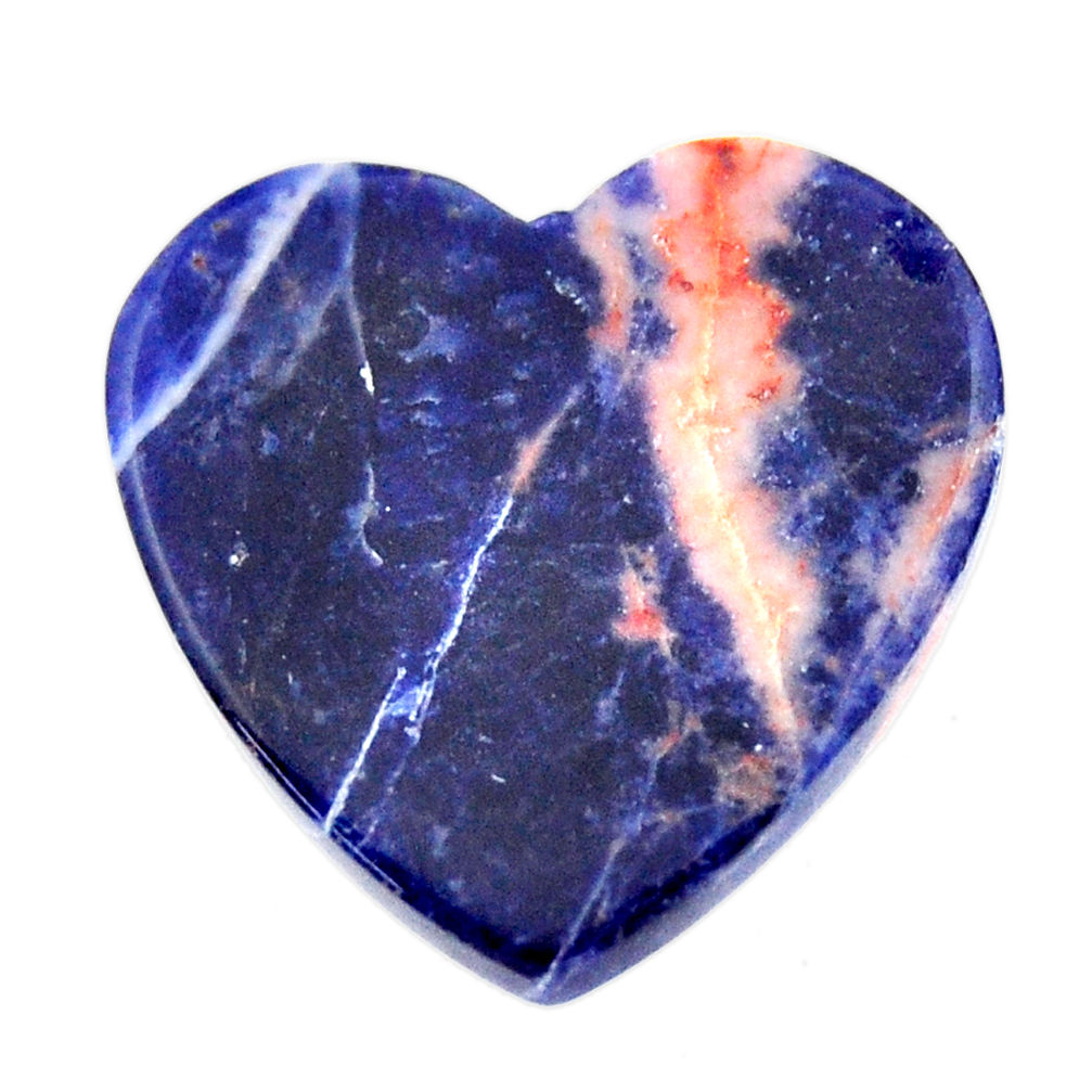 Natural 16.30cts sodalite orange cabochon 22.5x22 mm heart loose gemstone s17740