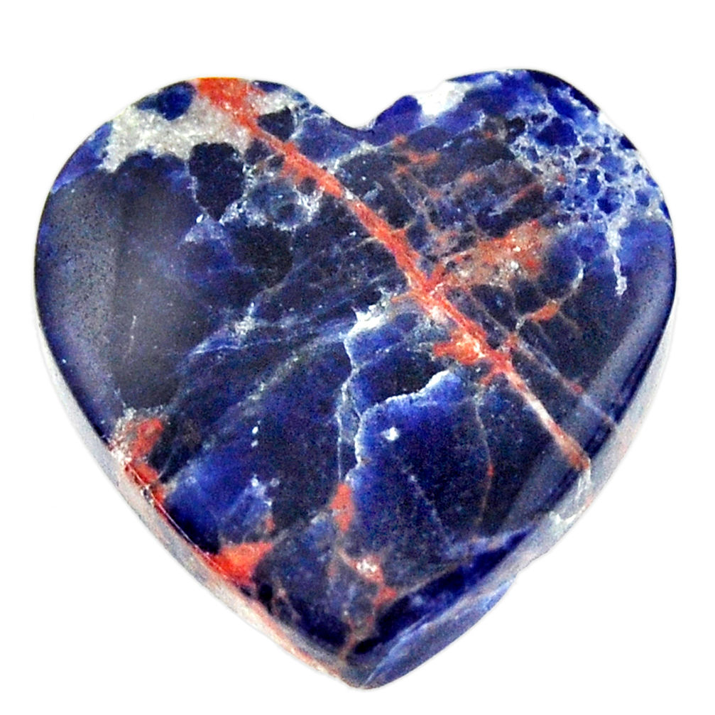 Natural 19.15cts sodalite orange cabochon 22x21.5 mm heart loose gemstone s17738
