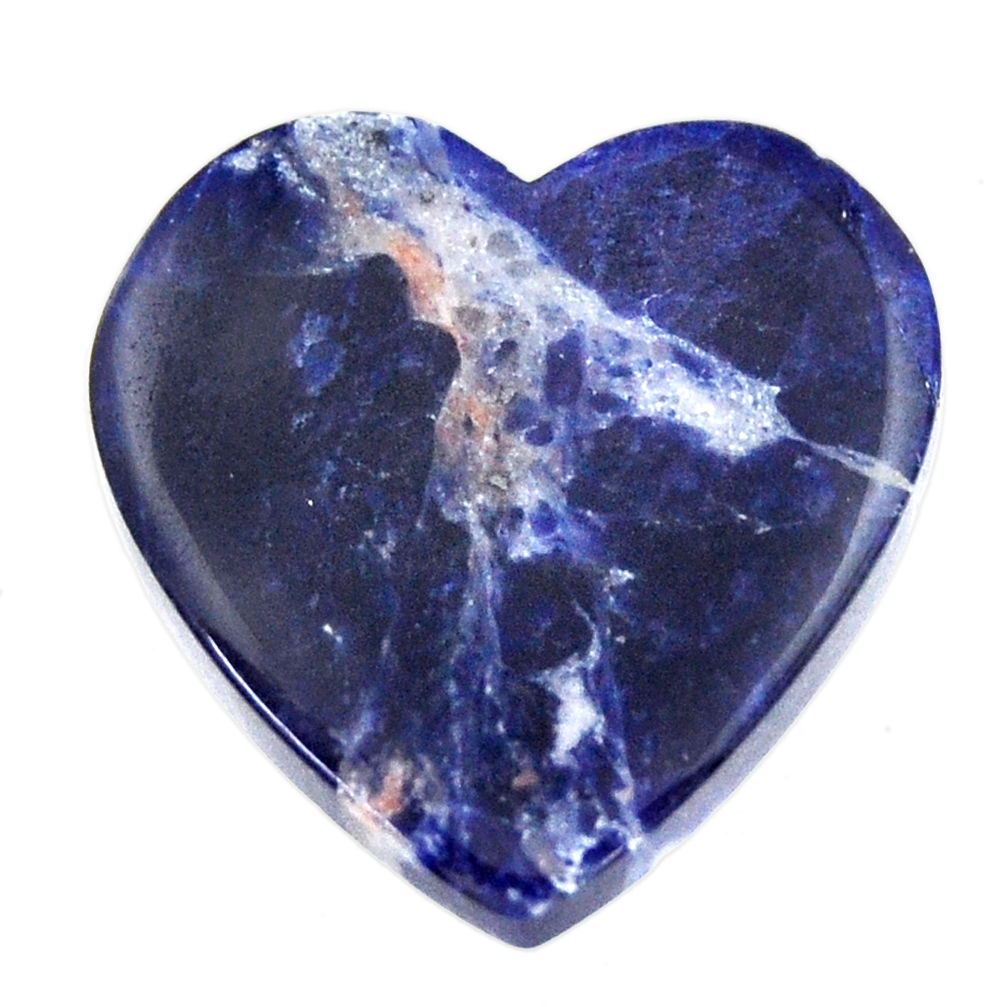 Natural 15.10cts sodalite orange cabochon 22x22 mm heart loose gemstone s17722