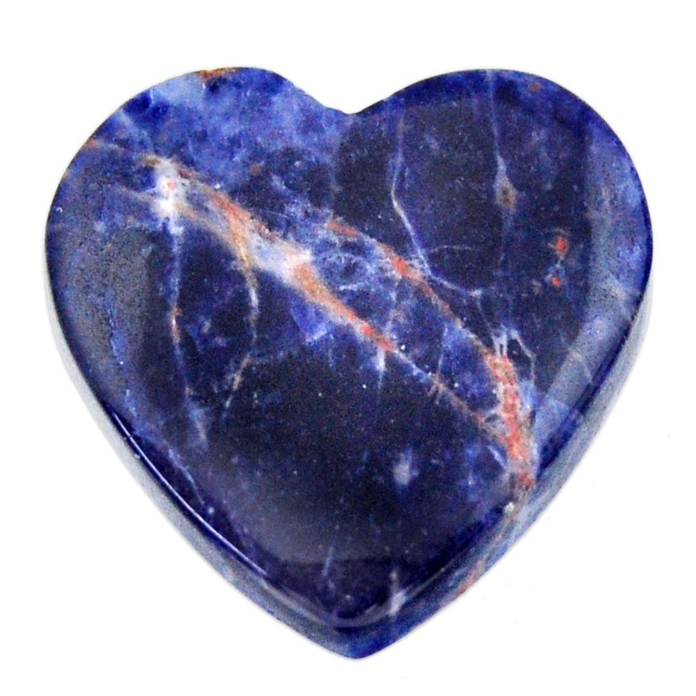 Natural 17.10cts sodalite orange cabochon 22x22 mm heart loose gemstone s17733