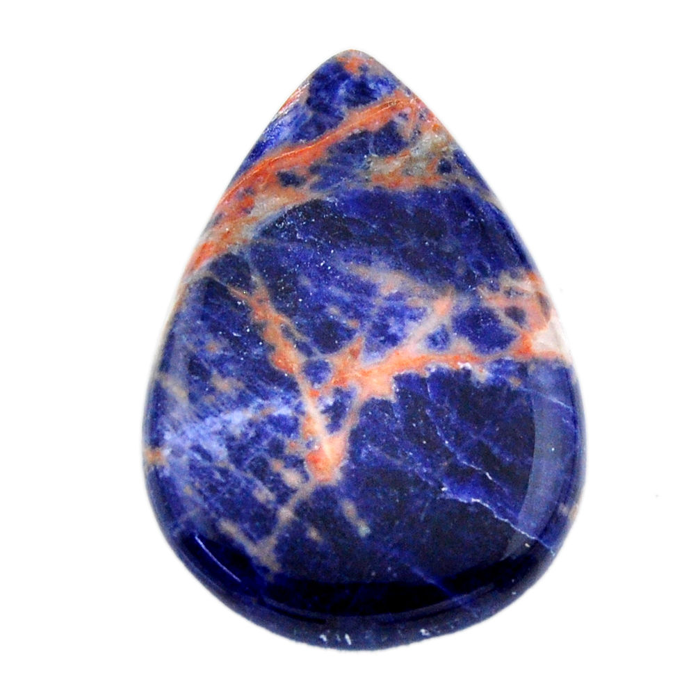 Natural 31.30cts sodalite orange cabochon 37x26 mm pear loose gemstone s19399