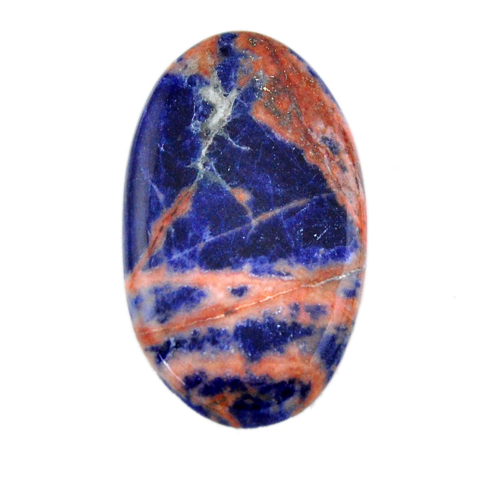 Natural 28.45cts sodalite orange cabochon 38x22.5 mm oval loose gemstone s19397