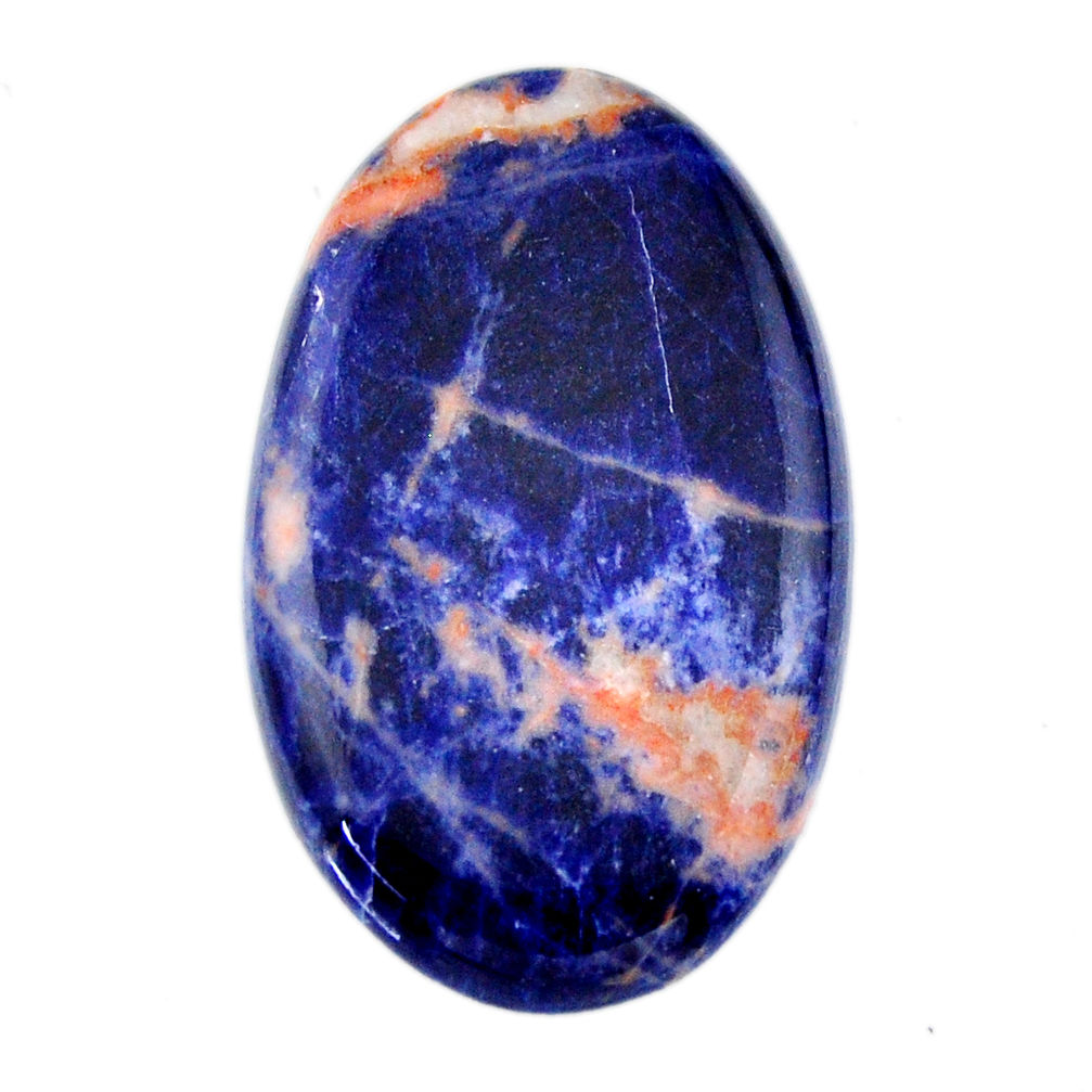 Natural 35.15cts sodalite orange cabochon 38x23.5 mm oval loose gemstone s19388