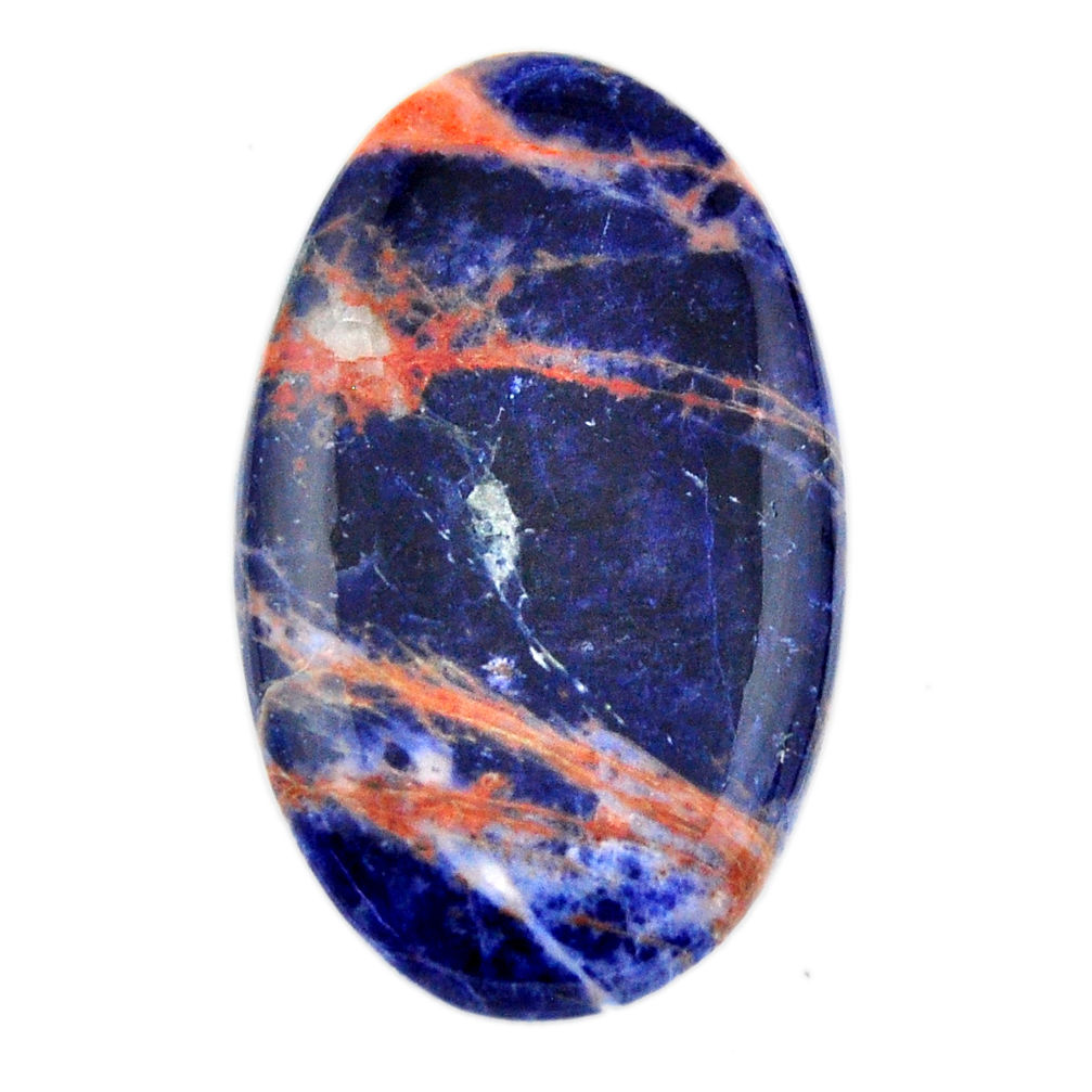 Natural 37.40cts sodalite orange cabochon 41x25 mm oval loose gemstone s19386