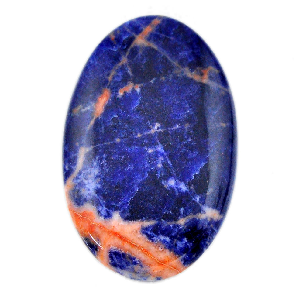 Natural 40.10cts sodalite orange cabochon 42.5x27 mm oval loose gemstone s19391