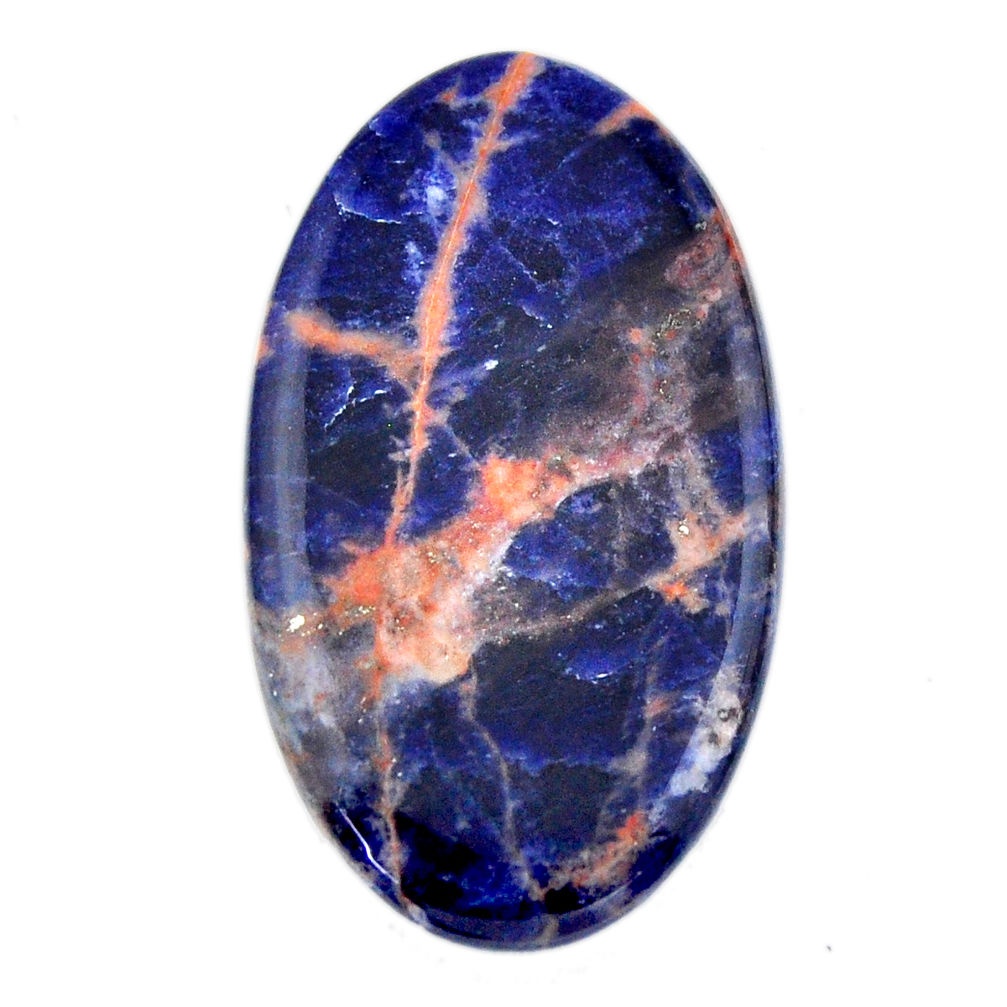 Natural 33.10cts sodalite orange cabochon 42x24 mm oval loose gemstone s19387