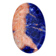 Natural 41.35cts sodalite orange cabochon 45.5x27 mm oval loose gemstone s29554