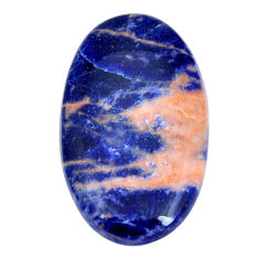 Natural 55.15cts sodalite orange cabochon 46x26.5 mm oval loose gemstone s29546